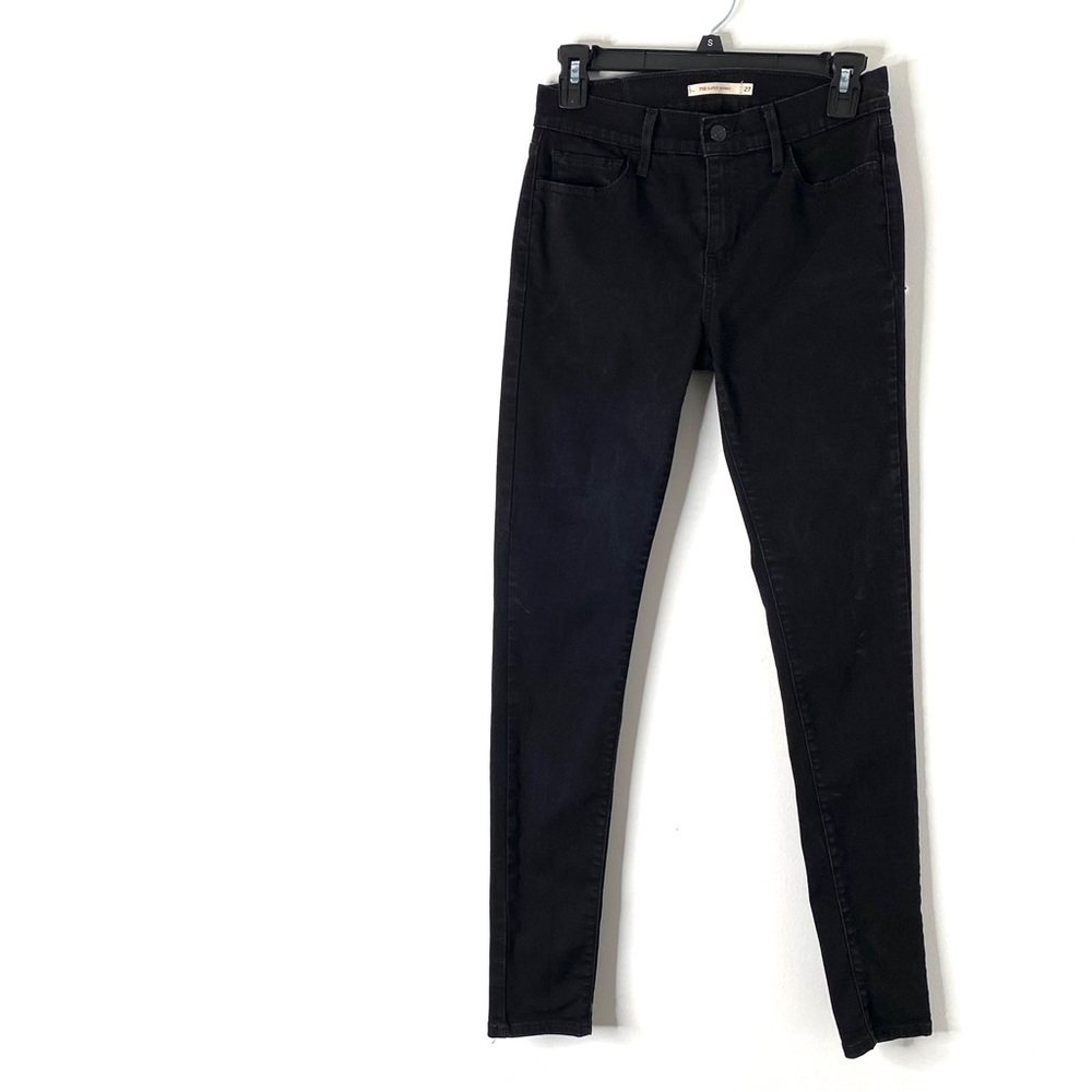 Levi’s 710 Super Skinny High Rise Jeans Stretch Black Denim Slim Fit Designer